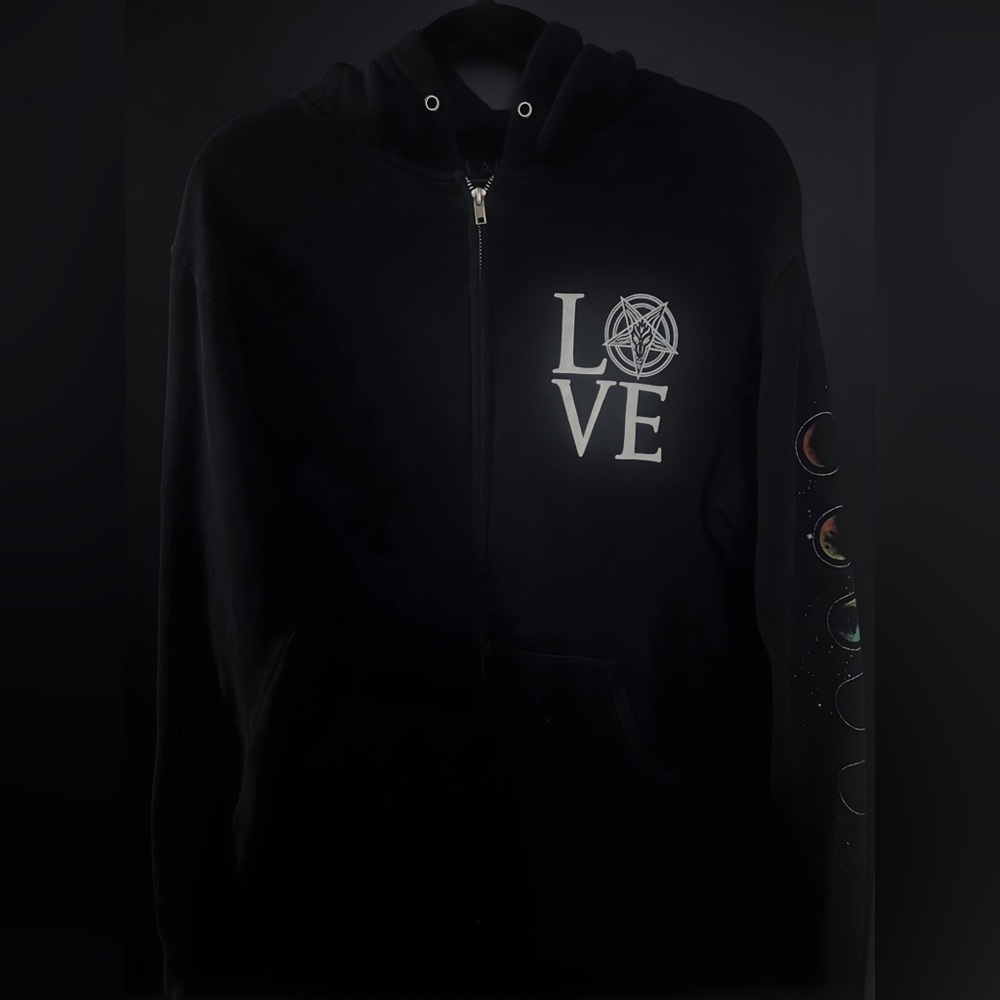 Black Craft Cult zip up "But love isn’t a phase Size Medium  (M) - Picture 2 of 5